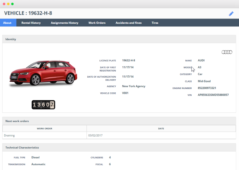 Liste des véhicules